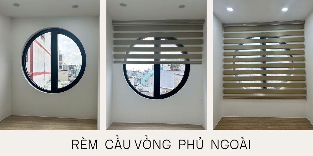 rèm cầu vồng phủ ngoài